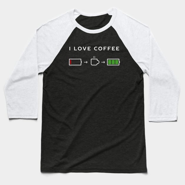 I love coffee caffeine lover Baseball T-Shirt by happinessinatee